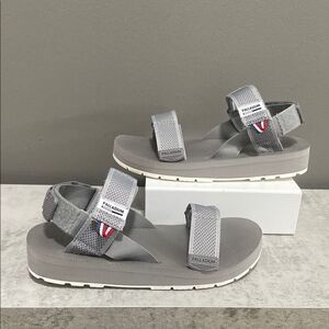Palladium Grey Velcro Strap Sandals Size 7.5